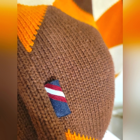 VINTAGE PHAT FARM OVERSIZED ARGYLE SWEATER Sz XL - Picture 5 of 8